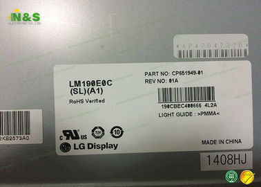 LM190E0C-SLA1 شاشة الكمبيوتر المحمول الأسود 19.0 بوصة عادة للاستخدام الصناعي